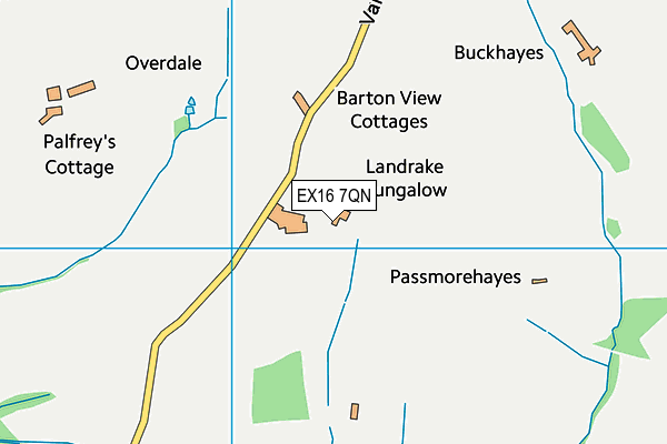 EX16 7QN map - OS VectorMap District (Ordnance Survey)