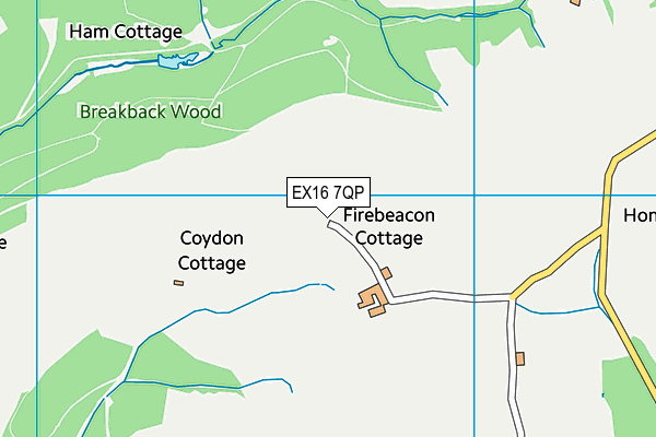 EX16 7QP map - OS VectorMap District (Ordnance Survey) EX16 7QP map - OS VectorMap District (Ordnance Survey)