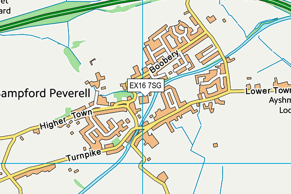 EX16 7SG map - OS VectorMap District (Ordnance Survey) EX16 7SG map - OS VectorMap District (Ordnance Survey)