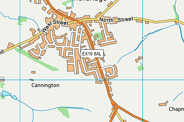 EX16 8AL map - OS VectorMap District (Ordnance Survey) EX16 8AL map - OS VectorMap District (Ordnance Survey)
