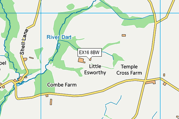 EX16 8BW map - OS VectorMap District (Ordnance Survey) EX16 8BW map - OS VectorMap District (Ordnance Survey)