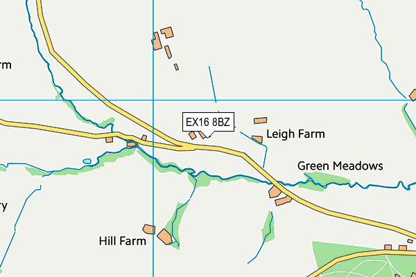 EX16 8BZ map - OS VectorMap District (Ordnance Survey) EX16 8BZ map - OS VectorMap District (Ordnance Survey)