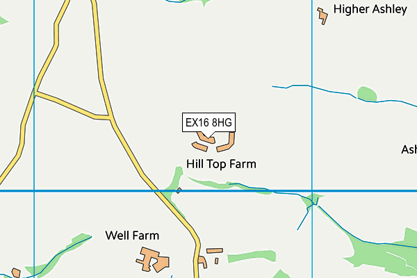 EX16 8HG map - OS VectorMap District (Ordnance Survey) EX16 8HG map - OS VectorMap District (Ordnance Survey)