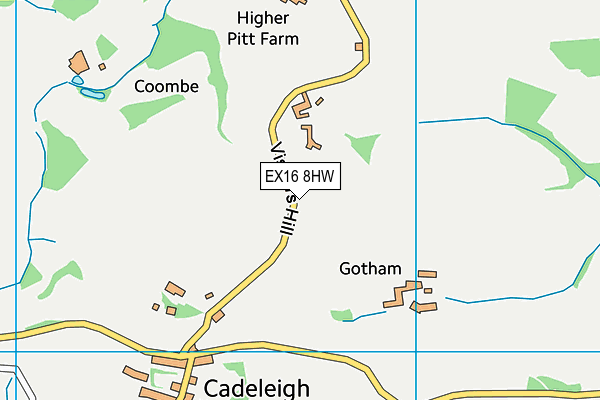 EX16 8HW map - OS VectorMap District (Ordnance Survey) EX16 8HW map - OS VectorMap District (Ordnance Survey)