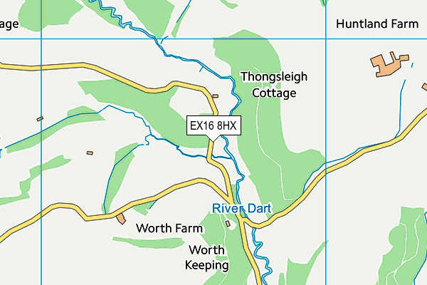 EX16 8HX map - OS VectorMap District (Ordnance Survey) EX16 8HX map - OS VectorMap District (Ordnance Survey)