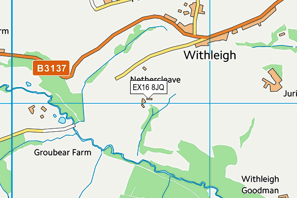EX16 8JQ map - OS VectorMap District (Ordnance Survey) EX16 8JQ map - OS VectorMap District (Ordnance Survey)