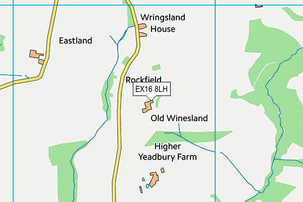 EX16 8LH map - OS VectorMap District (Ordnance Survey) EX16 8LH map - OS VectorMap District (Ordnance Survey)
