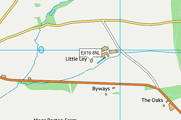 EX16 8NL map - OS VectorMap District (Ordnance Survey) EX16 8NL map - OS VectorMap District (Ordnance Survey)