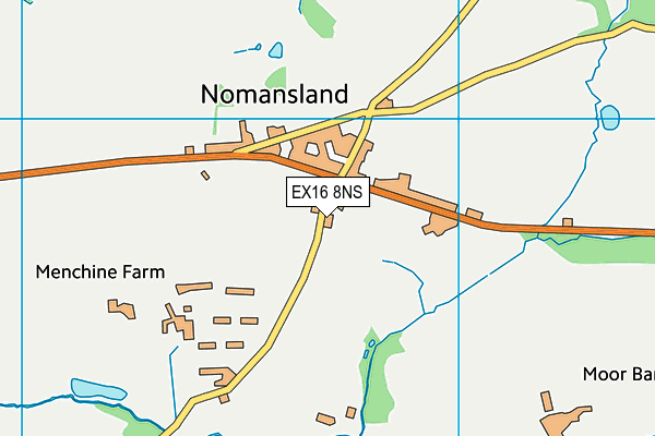 EX16 8NS map - OS VectorMap District (Ordnance Survey) EX16 8NS map - OS VectorMap District (Ordnance Survey)