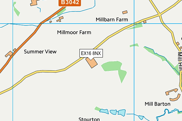 EX16 8NX map - OS VectorMap District (Ordnance Survey) EX16 8NX map - OS VectorMap District (Ordnance Survey)