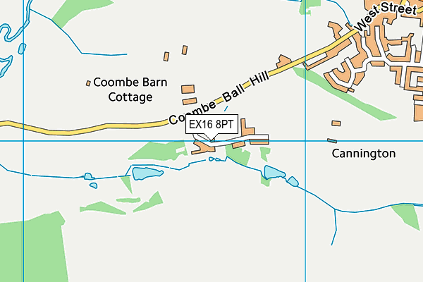 EX16 8PT map - OS VectorMap District (Ordnance Survey) EX16 8PT map - OS VectorMap District (Ordnance Survey)