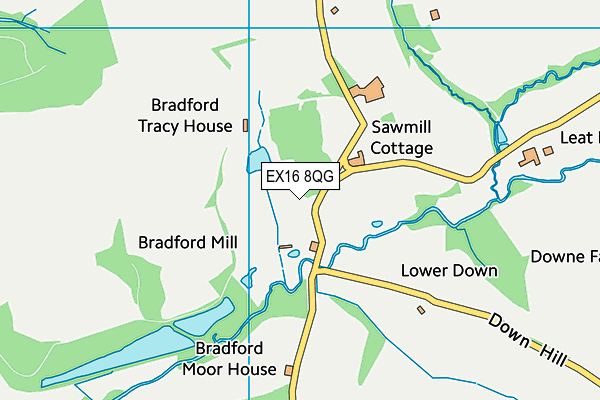 EX16 8QG map - OS VectorMap District (Ordnance Survey) EX16 8QG map - OS VectorMap District (Ordnance Survey)