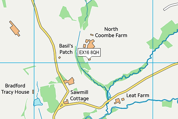 EX16 8QH map - OS VectorMap District (Ordnance Survey)
