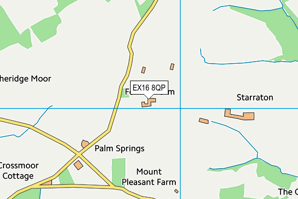 EX16 8QP map - OS VectorMap District (Ordnance Survey)