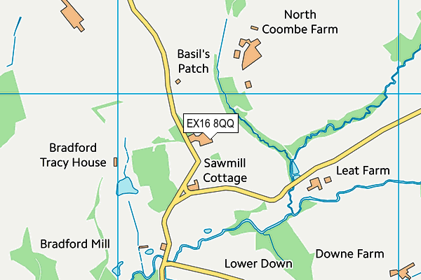 EX16 8QQ map - OS VectorMap District (Ordnance Survey) EX16 8QQ map - OS VectorMap District (Ordnance Survey)