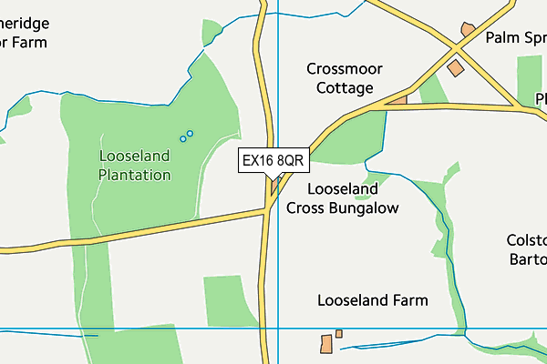EX16 8QR map - OS VectorMap District (Ordnance Survey)