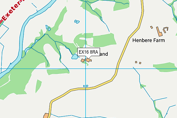 EX16 8RA map - OS VectorMap District (Ordnance Survey) EX16 8RA map - OS VectorMap District (Ordnance Survey)
