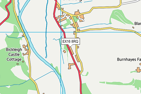 EX16 8RQ map - OS VectorMap District (Ordnance Survey) EX16 8RQ map - OS VectorMap District (Ordnance Survey)