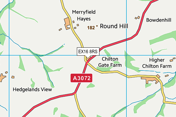 EX16 8RS map - OS VectorMap District (Ordnance Survey) EX16 8RS map - OS VectorMap District (Ordnance Survey)