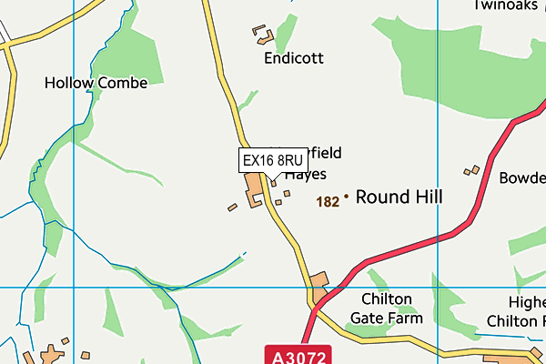EX16 8RU map - OS VectorMap District (Ordnance Survey) EX16 8RU map - OS VectorMap District (Ordnance Survey)