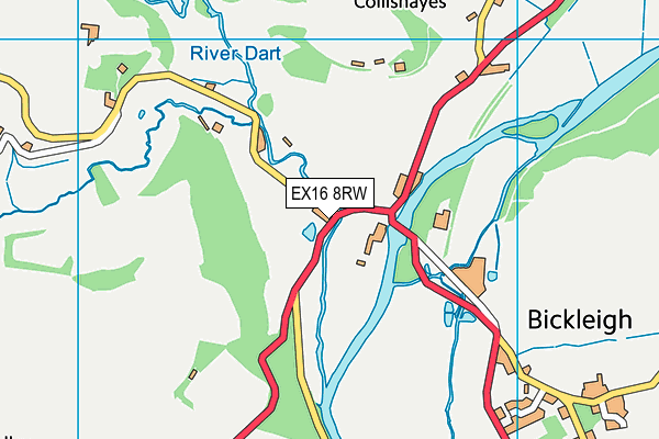 EX16 8RW map - OS VectorMap District (Ordnance Survey) EX16 8RW map - OS VectorMap District (Ordnance Survey)