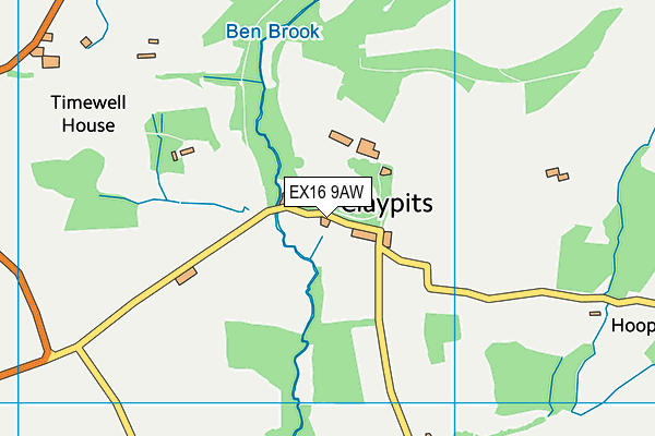 EX16 9AW map - OS VectorMap District (Ordnance Survey) EX16 9AW map - OS VectorMap District (Ordnance Survey)