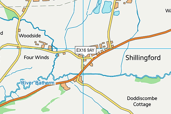 EX16 9AY map - OS VectorMap District (Ordnance Survey) EX16 9AY map - OS VectorMap District (Ordnance Survey)
