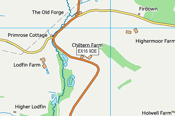 EX16 9DE map - OS VectorMap District (Ordnance Survey) EX16 9DE map - OS VectorMap District (Ordnance Survey)