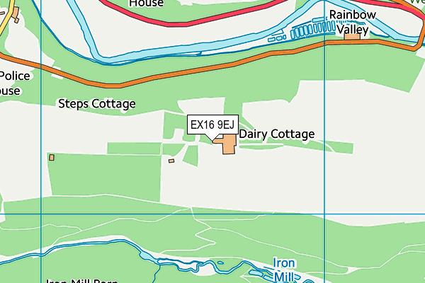 EX16 9EJ map - OS VectorMap District (Ordnance Survey) EX16 9EJ map - OS VectorMap District (Ordnance Survey)