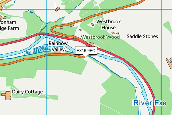 EX16 9EQ map - OS VectorMap District (Ordnance Survey) EX16 9EQ map - OS VectorMap District (Ordnance Survey)