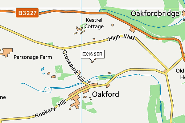 EX16 9ER map - OS VectorMap District (Ordnance Survey) EX16 9ER map - OS VectorMap District (Ordnance Survey)
