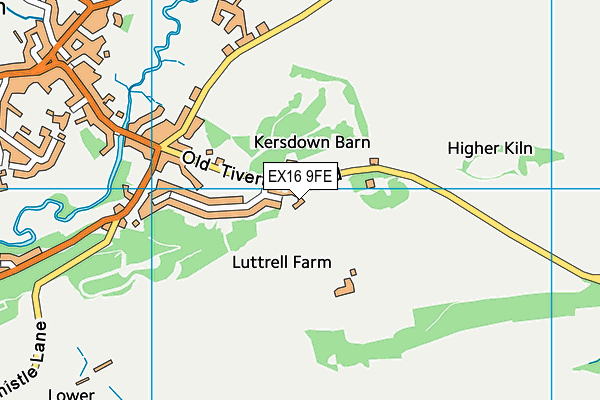 EX16 9FE map - OS VectorMap District (Ordnance Survey) EX16 9FE map - OS VectorMap District (Ordnance Survey)