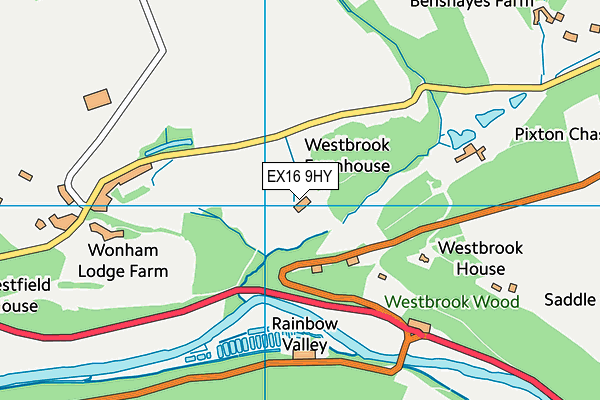 EX16 9HY map - OS VectorMap District (Ordnance Survey) EX16 9HY map - OS VectorMap District (Ordnance Survey)