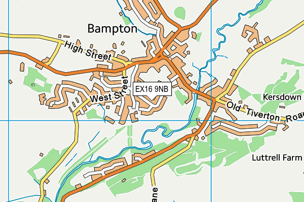 EX16 9NB map - OS VectorMap District (Ordnance Survey) EX16 9NB map - OS VectorMap District (Ordnance Survey)