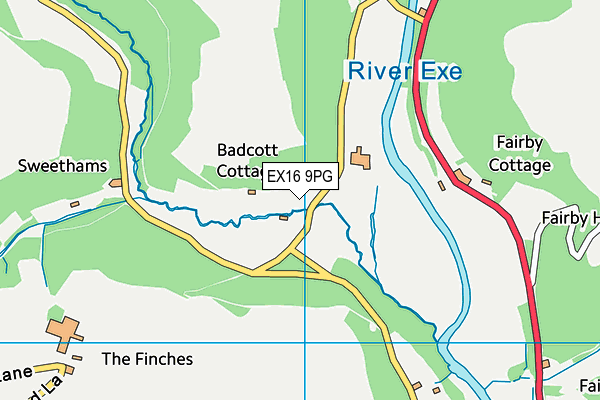 EX16 9PG map - OS VectorMap District (Ordnance Survey) EX16 9PG map - OS VectorMap District (Ordnance Survey)