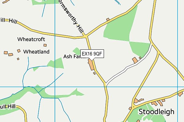 EX16 9QF map - OS VectorMap District (Ordnance Survey) EX16 9QF map - OS VectorMap District (Ordnance Survey)