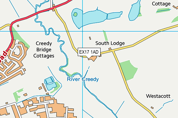 EX17 1AD map - OS VectorMap District (Ordnance Survey) EX17 1AD map - OS VectorMap District (Ordnance Survey)