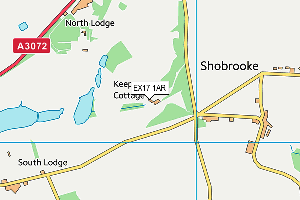 EX17 1AR map - OS VectorMap District (Ordnance Survey)