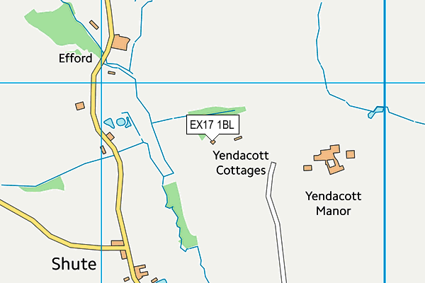 EX17 1BL map - OS VectorMap District (Ordnance Survey) EX17 1BL map - OS VectorMap District (Ordnance Survey)