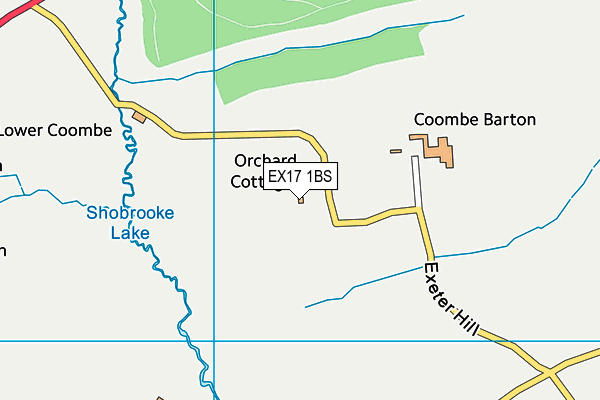 EX17 1BS map - OS VectorMap District (Ordnance Survey) EX17 1BS map - OS VectorMap District (Ordnance Survey)