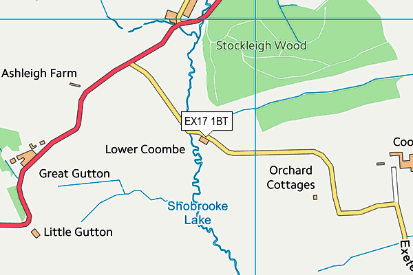 EX17 1BT map - OS VectorMap District (Ordnance Survey) EX17 1BT map - OS VectorMap District (Ordnance Survey)