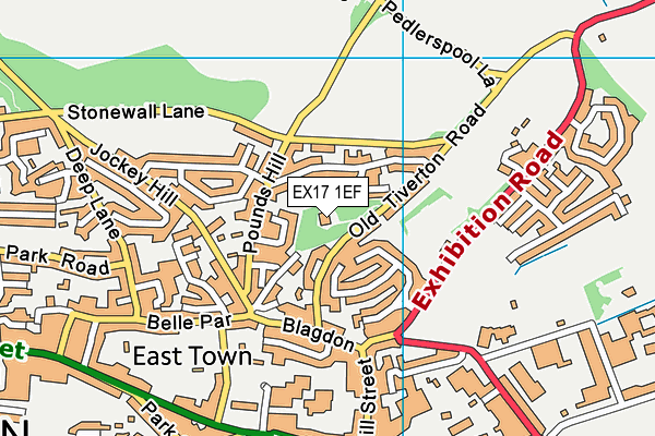 EX17 1EF map - OS VectorMap District (Ordnance Survey) EX17 1EF map - OS VectorMap District (Ordnance Survey)