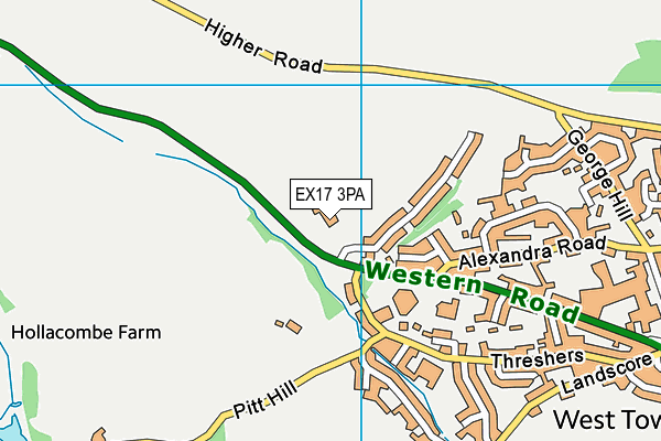 EX17 3PA map - OS VectorMap District (Ordnance Survey)
