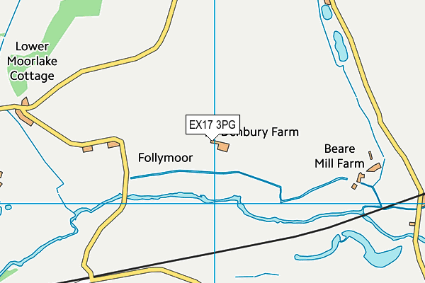 EX17 3PG map - OS VectorMap District (Ordnance Survey) EX17 3PG map - OS VectorMap District (Ordnance Survey)