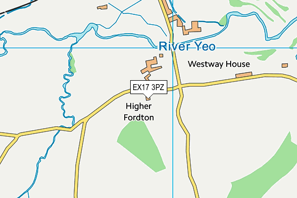 EX17 3PZ map - OS VectorMap District (Ordnance Survey) EX17 3PZ map - OS VectorMap District (Ordnance Survey)