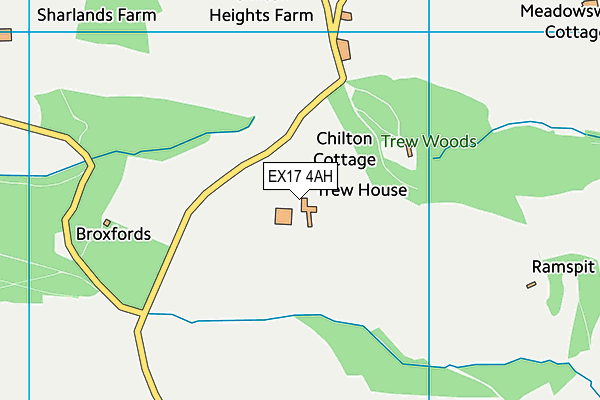 EX17 4AH map - OS VectorMap District (Ordnance Survey) EX17 4AH map - OS VectorMap District (Ordnance Survey)