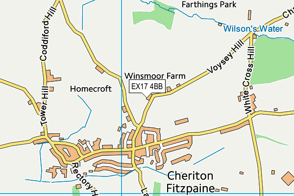 EX17 4BB map - OS VectorMap District (Ordnance Survey) EX17 4BB map - OS VectorMap District (Ordnance Survey)