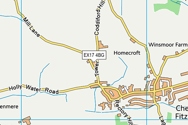 EX17 4BG map - OS VectorMap District (Ordnance Survey) EX17 4BG map - OS VectorMap District (Ordnance Survey)