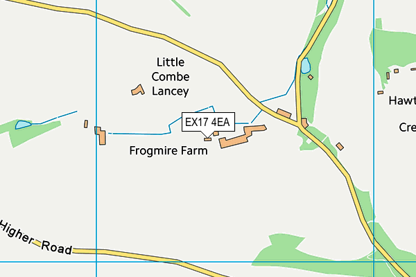 EX17 4EA map - OS VectorMap District (Ordnance Survey) EX17 4EA map - OS VectorMap District (Ordnance Survey)