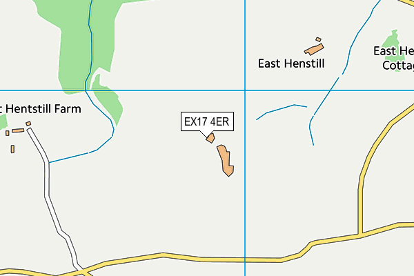 EX17 4ER map - OS VectorMap District (Ordnance Survey) EX17 4ER map - OS VectorMap District (Ordnance Survey)